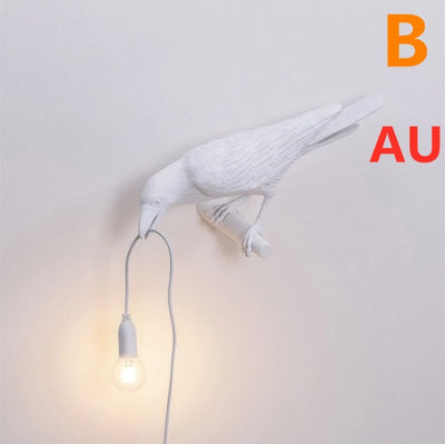 Creative Auspicious Bird Resin Wall Lamp Decoration