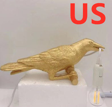 Creative Auspicious Bird Resin Wall Lamp Decoration